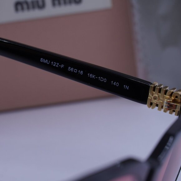 Miu Miu MU12ZSF 16K1D0 Aviator Sunglasses – Black - Picture 5 of 8